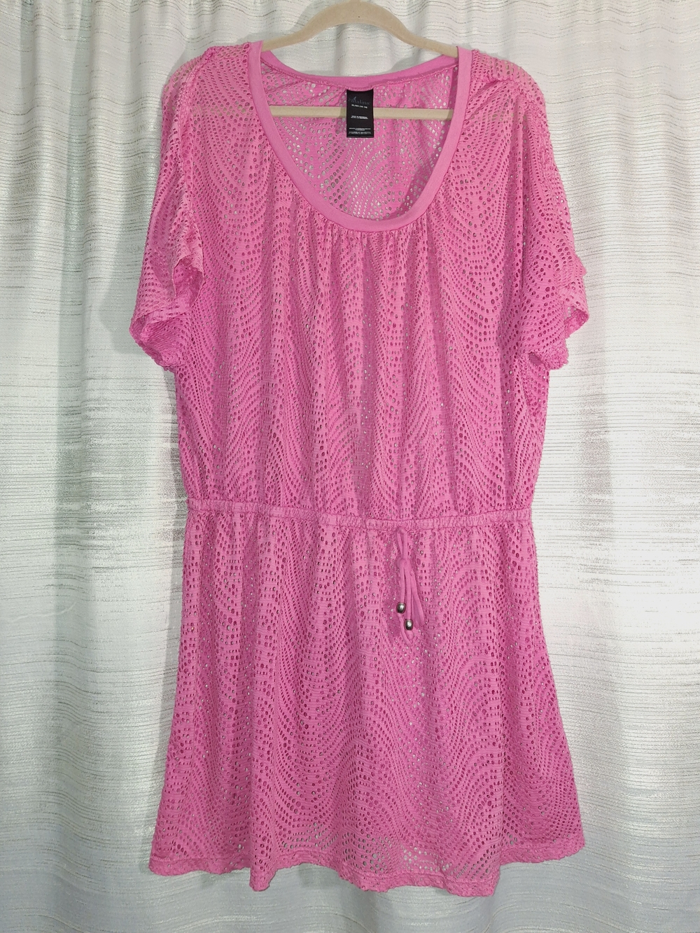Catalina Pink Taffy Mesh Beach Cover-Up XL